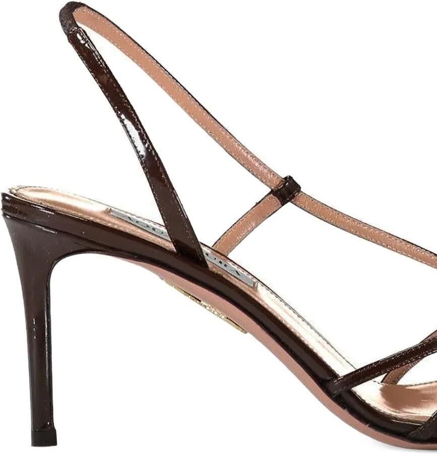 Aquazzura Talk To Me lakleren sandalen Bruin - Foto 2