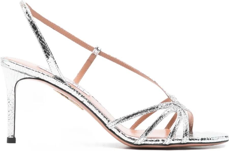 Aquazzura Talk To Me sandalen met metallic-effect Zilver