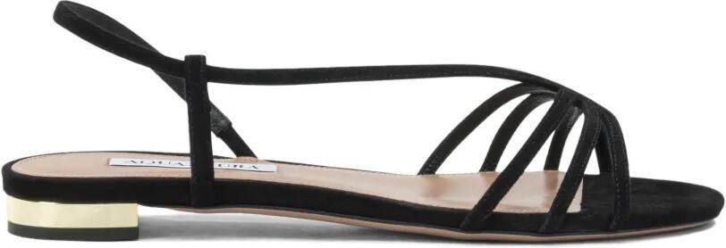 Aquazzura Talk To Me suède sandalen met bandjes Zwart