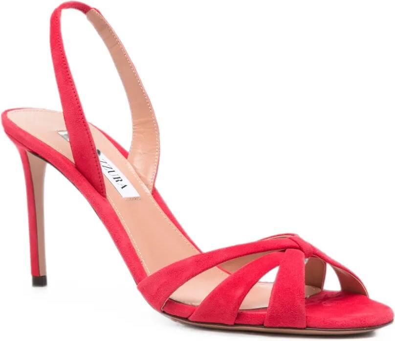 Aquazzura Tati slingback sandalen met hak Rood - Foto 3