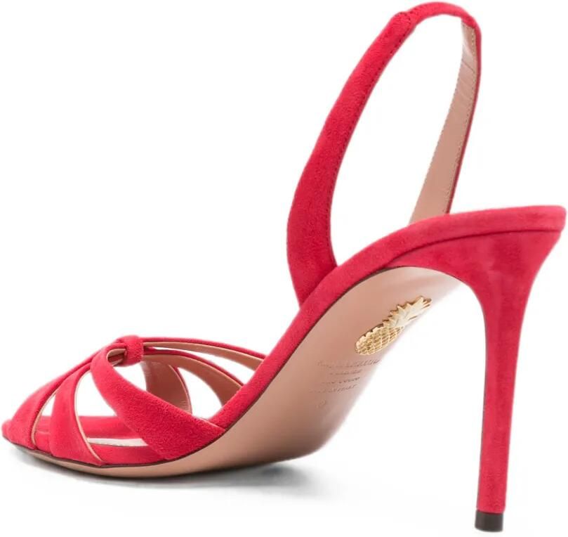 Aquazzura Tati slingback sandalen met hak Rood - Foto 2