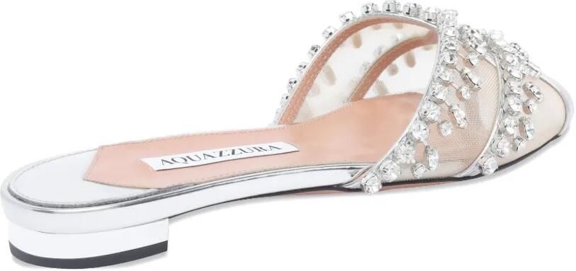 Aquazzura Temptation Crystal sandalen Zilver