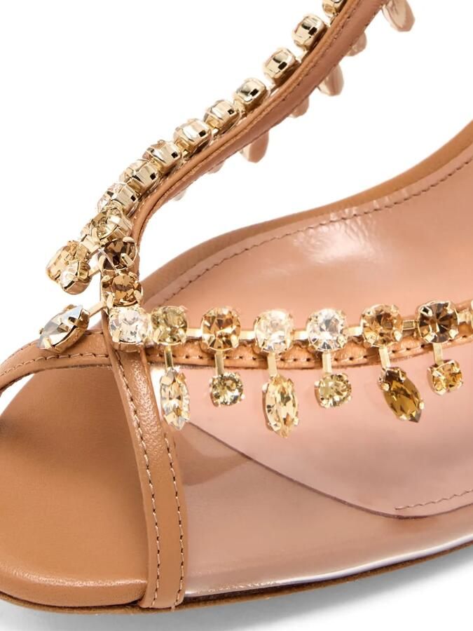 Aquazzura Temptation slingback pumps met kristallen Beige - Foto 2