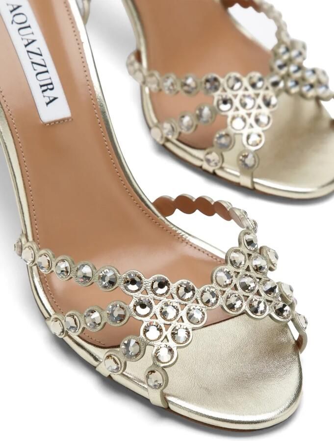 Aquazzura Tequila crystal-embellished heeled sandals Grijs - Foto 2