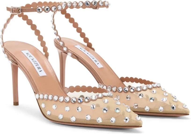 Aquazzura Tequila pumps verfraaid met kristallen Beige - Foto 4