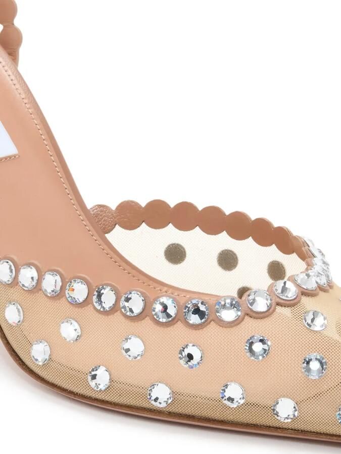 Aquazzura Tequila pumps verfraaid met kristallen Beige - Foto 2