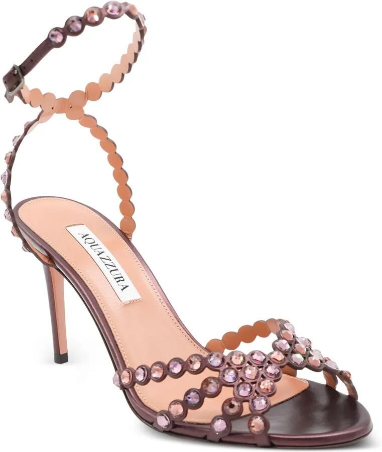 Aquazzura Tequila sandalen met hak en verfraaid met kristallen Bruin - Foto 3