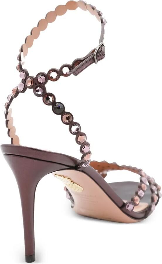 Aquazzura Tequila sandalen met hak en verfraaid met kristallen Bruin - Foto 4