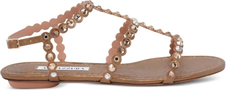 Aquazzura Tequila sandalen met studs Bruin