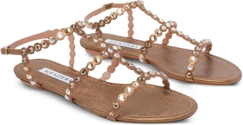 Aquazzura Tequila sandalen met studs Bruin - Foto 4