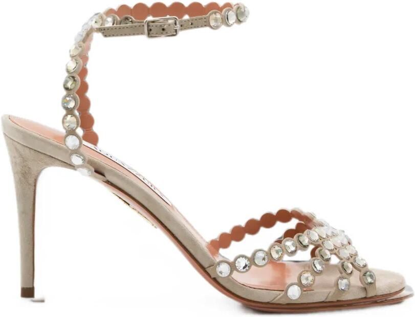 Aquazzura Tequila sandalen verfraaid met kristal Beige