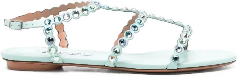 Aquazzura Tequila sandalen verfraaid met kristallen Blauw