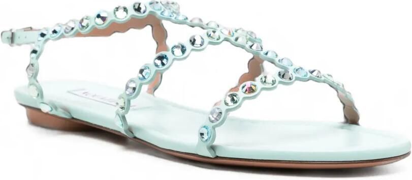 Aquazzura Tequila sandalen verfraaid met kristallen Blauw - Foto 4