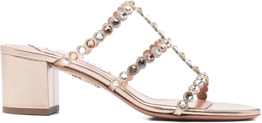 Aquazzura Tequilla sandalen verfraaid met kristallen Goud