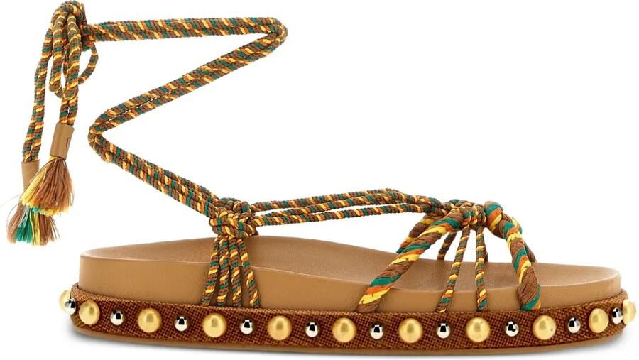 Aquazzura Tropical leren sandalen Bruin