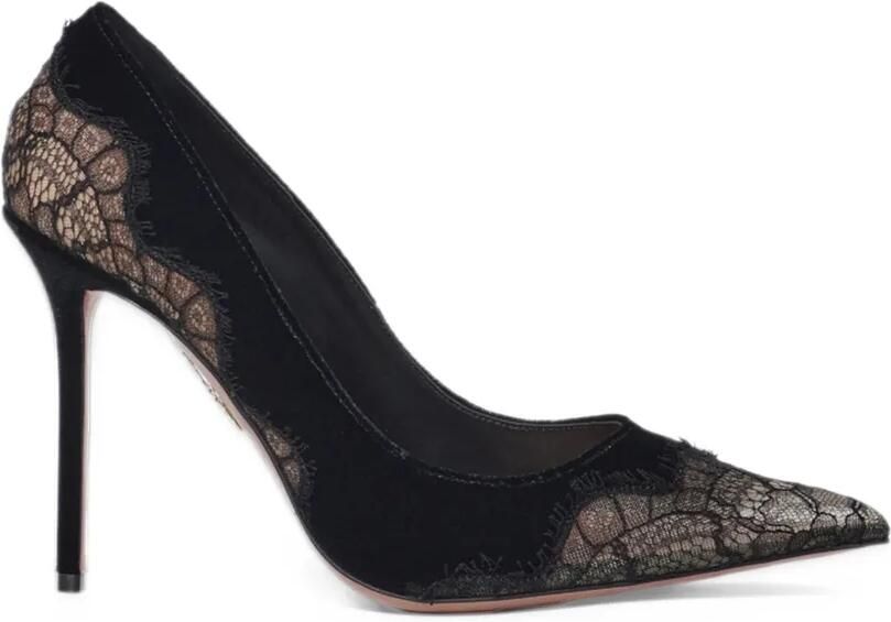 Aquazzura Velvet Meadow pumps 105 Zwart