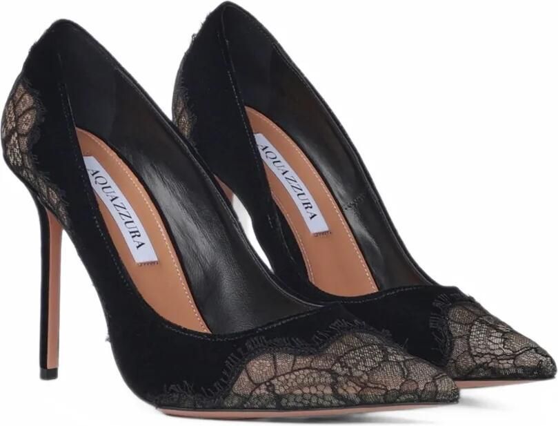 Aquazzura Velvet Meadow pumps 105 Zwart - Foto 3