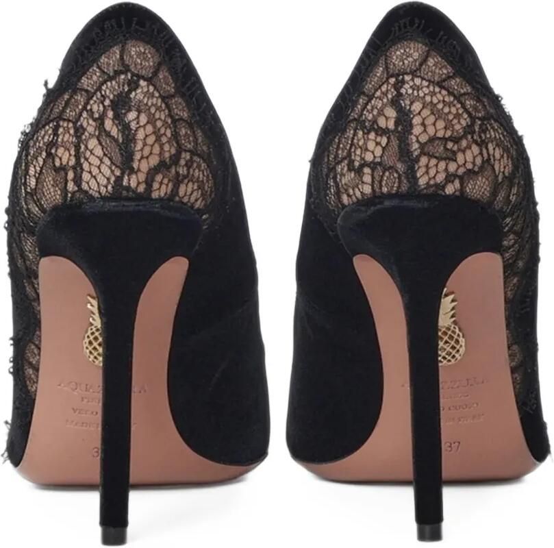 Aquazzura Velvet Meadow pumps 105 Zwart - Foto 2