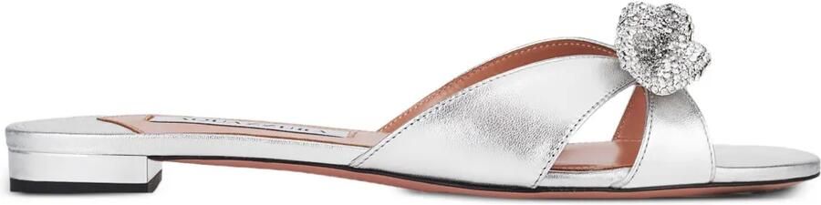 Aquazzura Very Bow Tie sandalen met kristallen Grijs