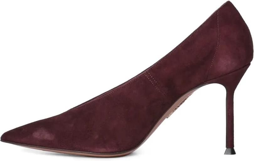 Aquazzura Voltaire suède pumps met puntige neus Paars - Foto 3