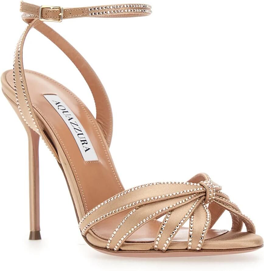 Aquazzura Wikkel sandalen verfraaid met kristallen Beige - Foto 2