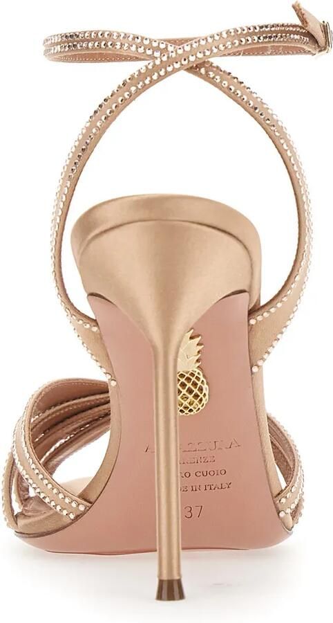 Aquazzura Wikkel sandalen verfraaid met kristallen Beige - Foto 4