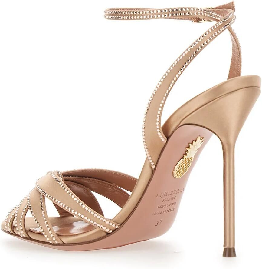 Aquazzura Wikkel sandalen verfraaid met kristallen Beige - Foto 3