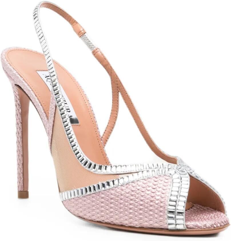 Aquazzura Wild Aurora sandalen verfraaid met kristallen Roze - Foto 2
