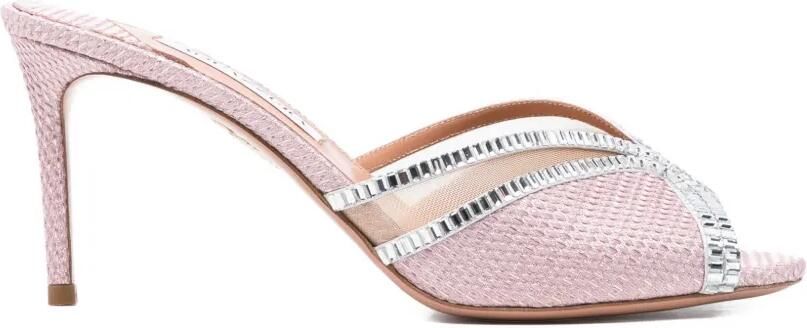 Aquazzura Wild Aurora verfraaide sandalen met hak Roze