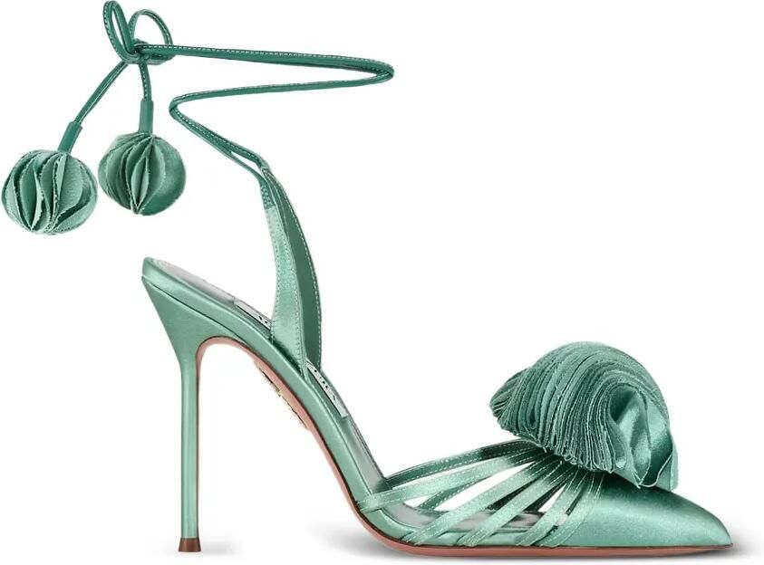 Aquazzura Wild Bloom pumps 105 Groen