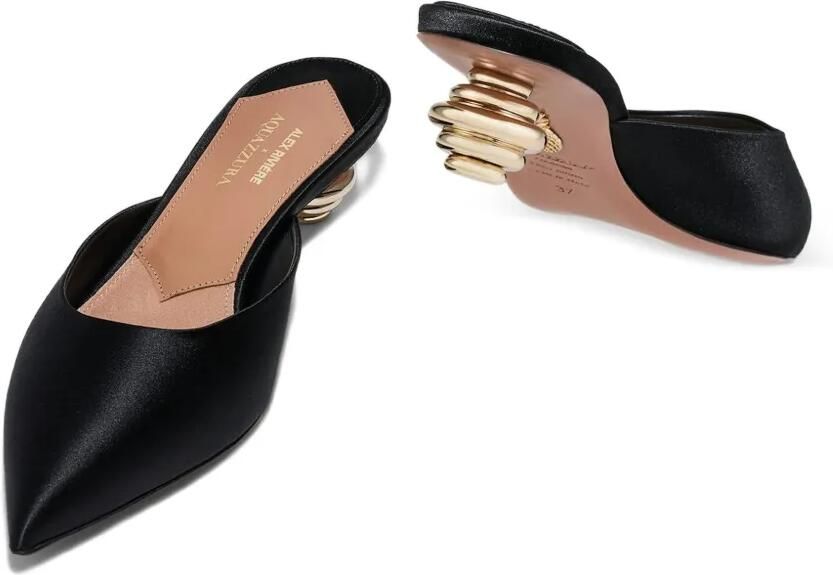 Aquazzura x Alex Rivière muiltjes verfraaid met kristallen Zwart - Foto 3
