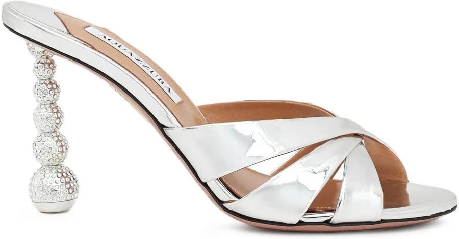 Aquazzura Yes Baby sandalen verfraaid met kristallen Zilver