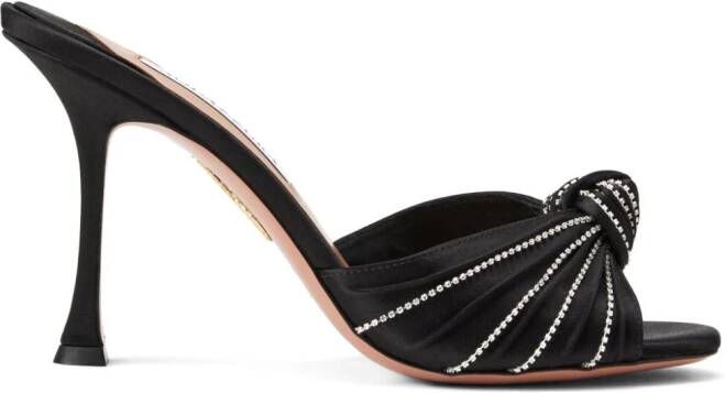 Aquazzura Atelier 95mm suède muiltjes Zwart