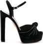 Aquazzura Atelier Plateau fluwelen pumps Zwart - Thumbnail 1