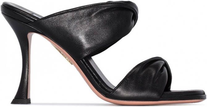 Aquazzura Twist sandalen met open neus Zwart