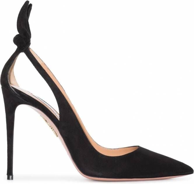 Aquazzura 105 mm Bow Tie pumps Zwart