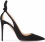 Aquazzura 105 mm Bow Tie pumps Zwart - Thumbnail 1