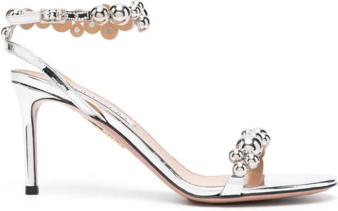 Aquazzura Bubbles sandalen met open neus Metallic