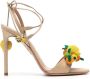 Aquazzura Citrus Punch 105 raffia sandalen Beige - Thumbnail 1