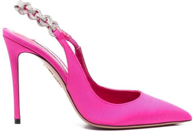 Aquazzura Pumps verfraaid met kristallen Roze