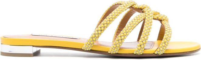 Aquazzura Sandalen verfraaid met kristallen Geel