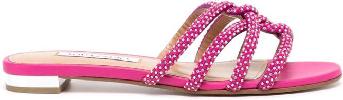 Aquazzura Sandalen verfraaid met kristal Roze