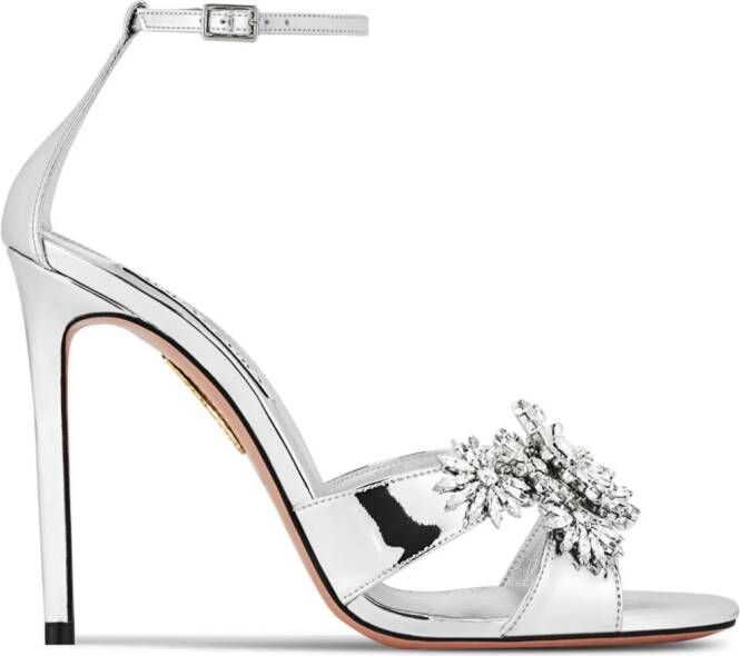 Aquazzura Margarita sandalen verfraaid met kristallen Zilver