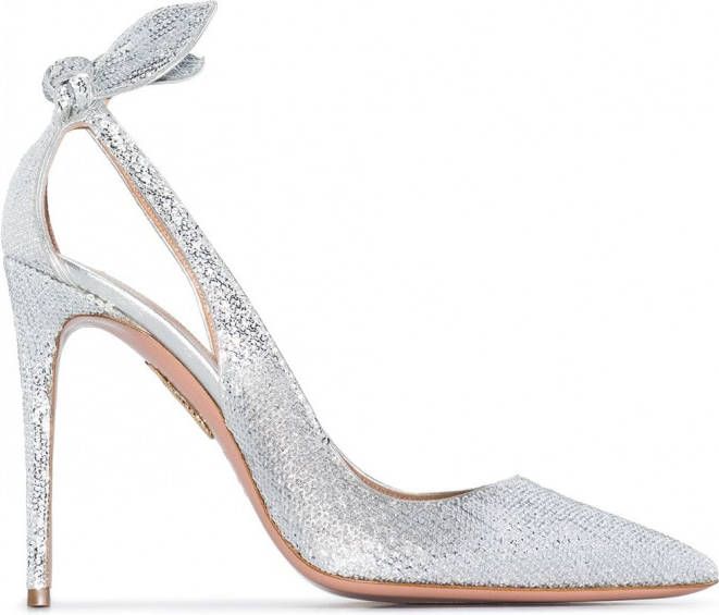 Aquazzura Pumps met glitter effect Zilver - Schoenen.nl