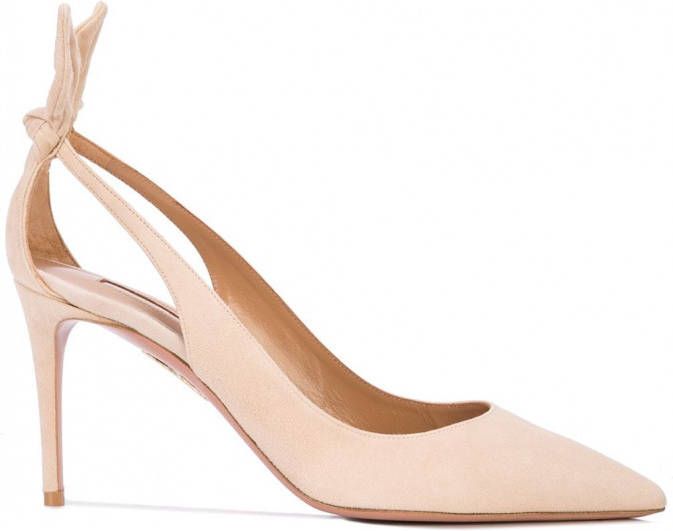 Aquazzura Pumps met strik Beige