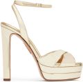 Aquazzura Divine Plateau sandalen met plateauzool Goud - Goud