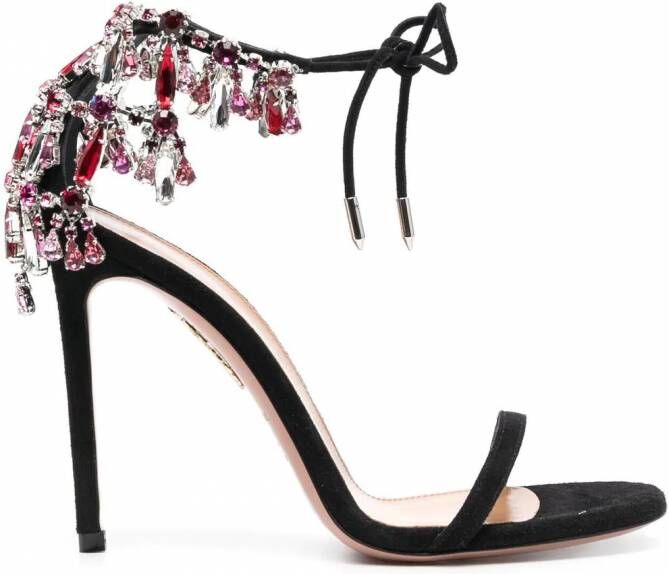 Aquazzura Galatic sandalen verfraaid met kristal Zwart