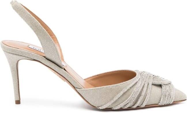 Aquazzura Gatsby pumps verfraaid met kristallen Beige