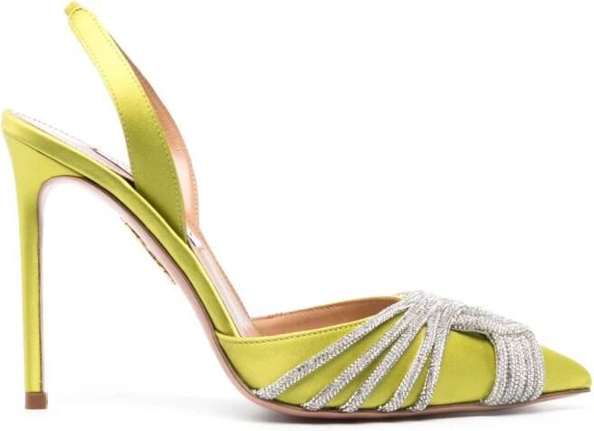 Aquazzura Gatsby pumps verfraaid met kristallen Groen