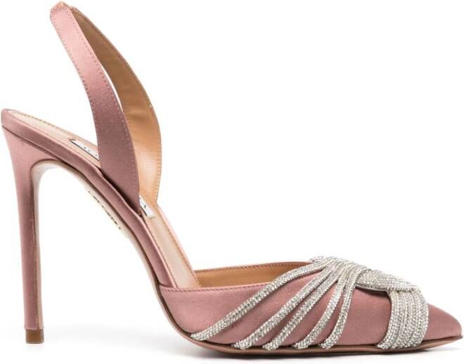 Aquazzura Ursina pumps met kristal Roze